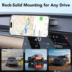 Magnetic Phone Holder for Car, Suction Cup Car Phone Holder for Windshield and Dashboard, 360° Adjustable Car Phone Mount with Strongest N60 Magnets, Compatible for iPhone17-12 Pro Max and Android